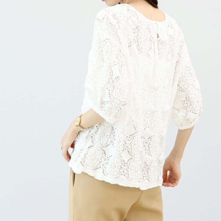 カットレースバックリボンプルオーバー | FUNNY COMPANY＋  | 詳細画像17 