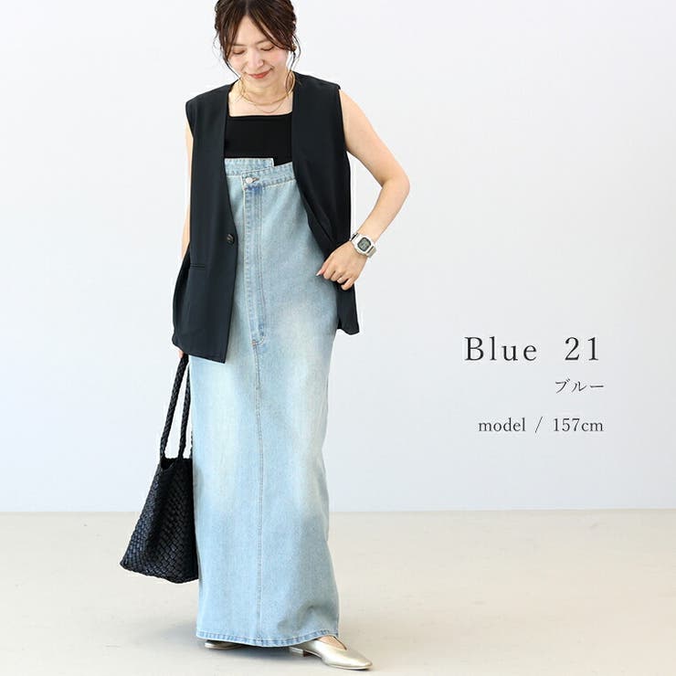 12ozデニムサロペットワンピース | FUNNY COMPANY＋  | 詳細画像17 