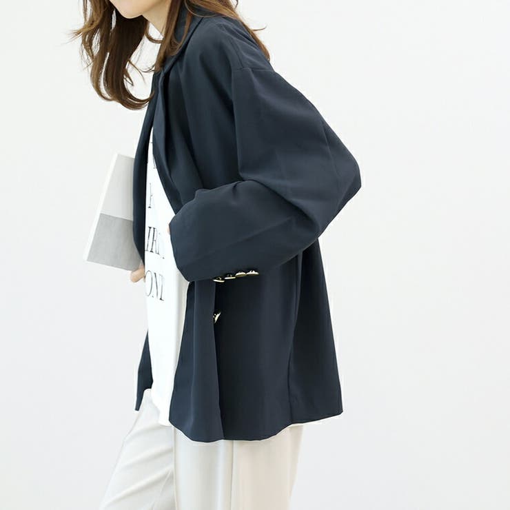 エステルツイルゴールドボタンダブルジャケット | FUNNY COMPANY＋  | 詳細画像12 