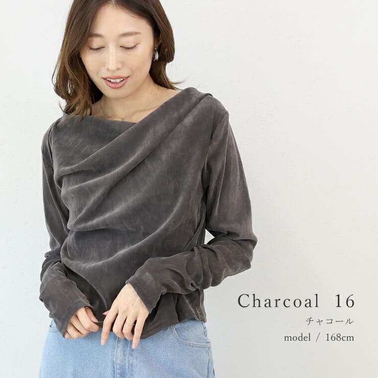 シアーベロアドレープネックプルオーバー | FUNNY COMPANY＋  | 詳細画像14 