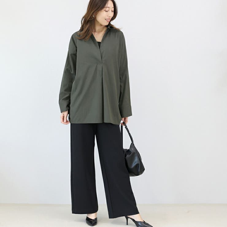 シワ加工長袖ドルマンスキッパーシャツ | FUNNY COMPANY＋  | 詳細画像11 