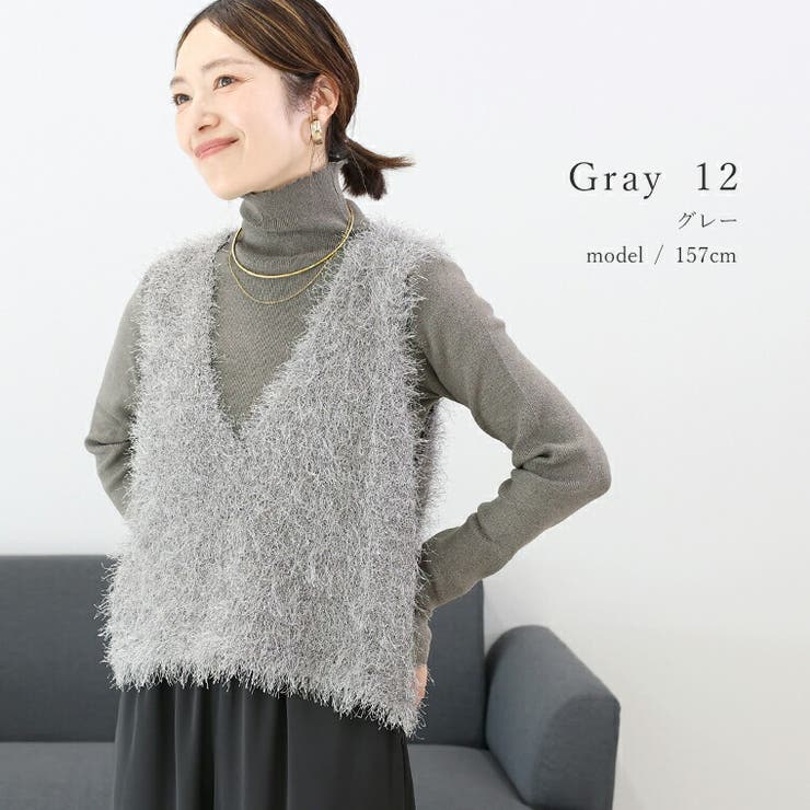 細リブハイネックニットプルオーバー | FUNNY COMPANY＋  | 詳細画像12 