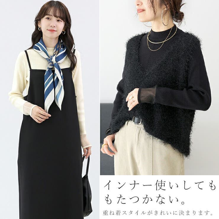 袖シアーハイネックリブニットプルオーバー | FUNNY COMPANY＋  | 詳細画像19 