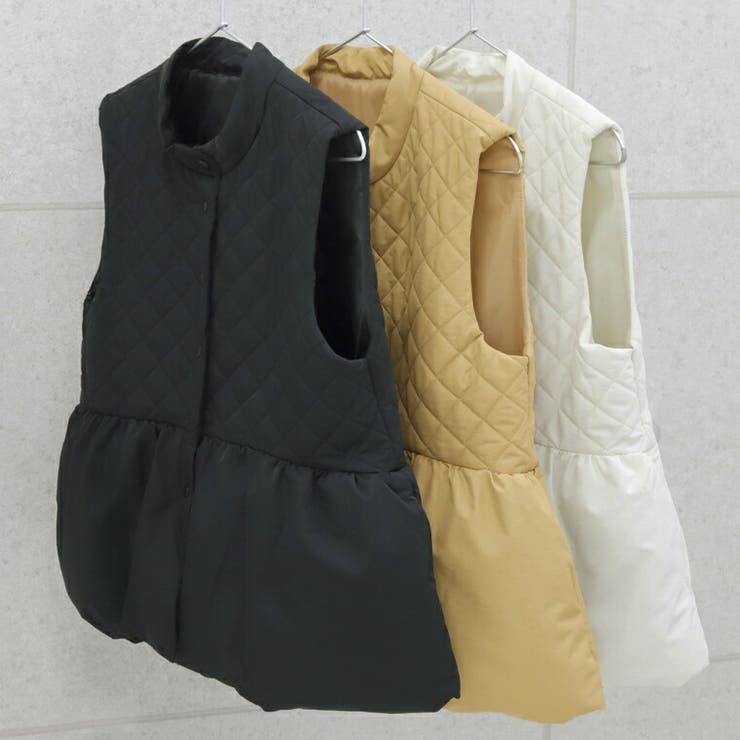 スナップボタン中綿ペプラムベスト  | FUNNY COMPANY＋  | 詳細画像10 