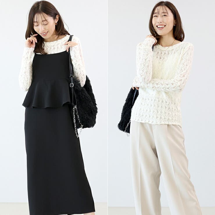 起毛レースクルーネックプルオーバー | FUNNY COMPANY＋  | 詳細画像16 