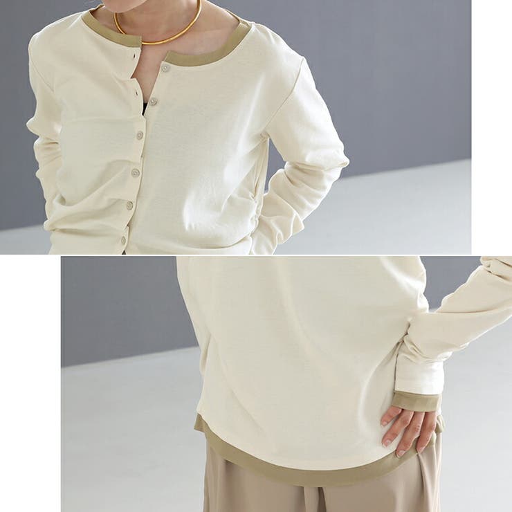 T/Cフライスｘメッシュドレープカーディガン | FUNNY COMPANY＋  | 詳細画像17 