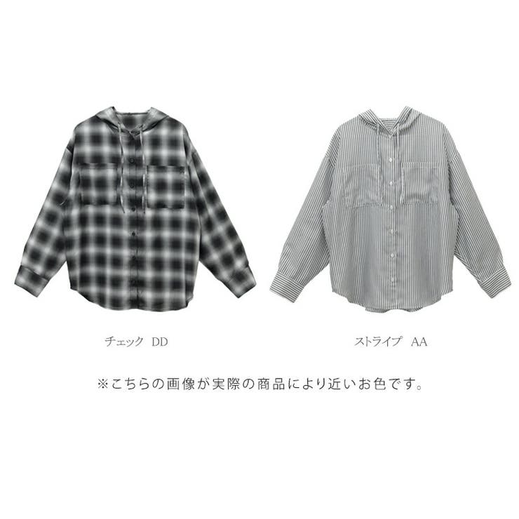 先染めプリントシアーフードシャツ | FUNNY COMPANY＋  | 詳細画像14 