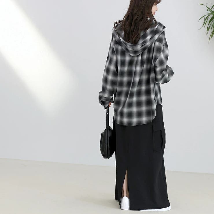 先染めプリントシアーフードシャツ | FUNNY COMPANY＋  | 詳細画像11 