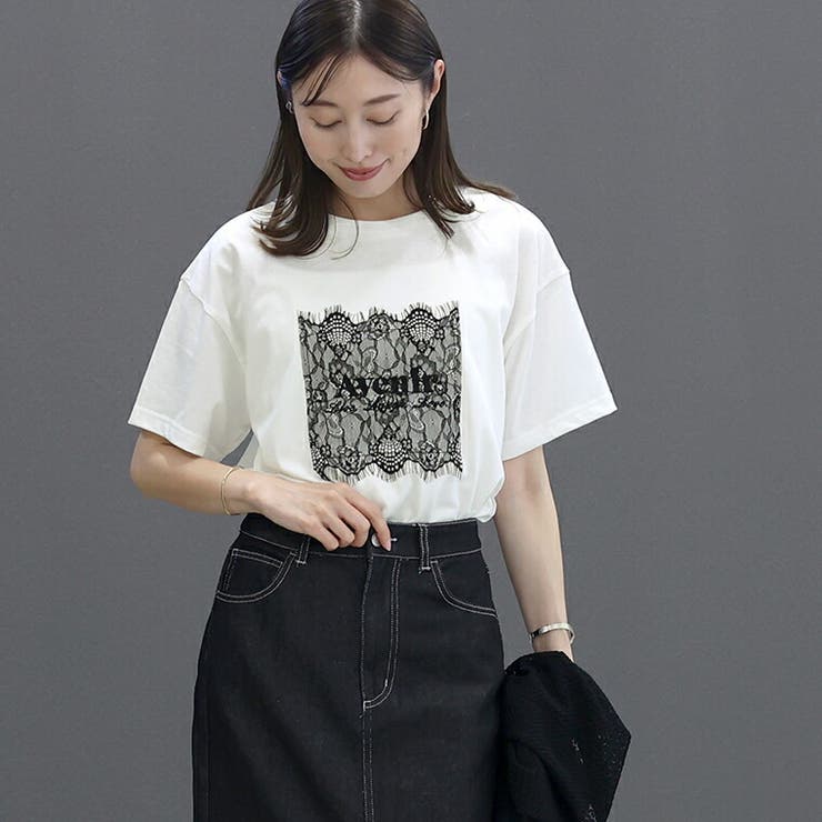 T/C天竺レースロゴ刺繍半袖カットソー | FUNNY COMPANY＋  | 詳細画像16 