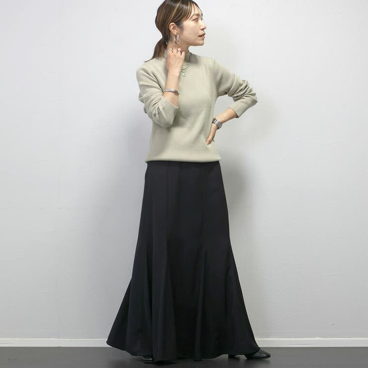 ハイネックリブ編みニットプルオーバー | FUNNY COMPANY＋  | 詳細画像16 