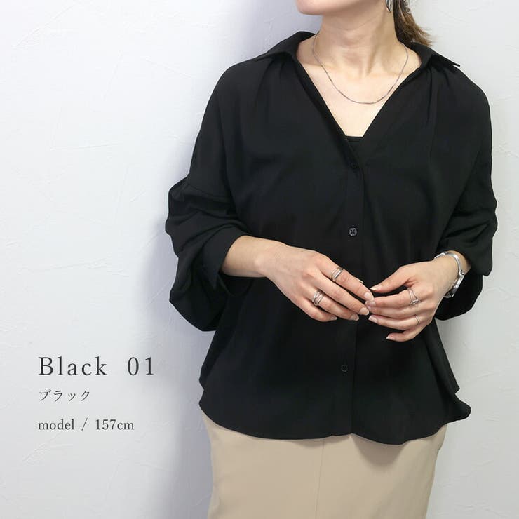 前開きスキッパーブラウス | FUNNY COMPANY＋  | 詳細画像12 