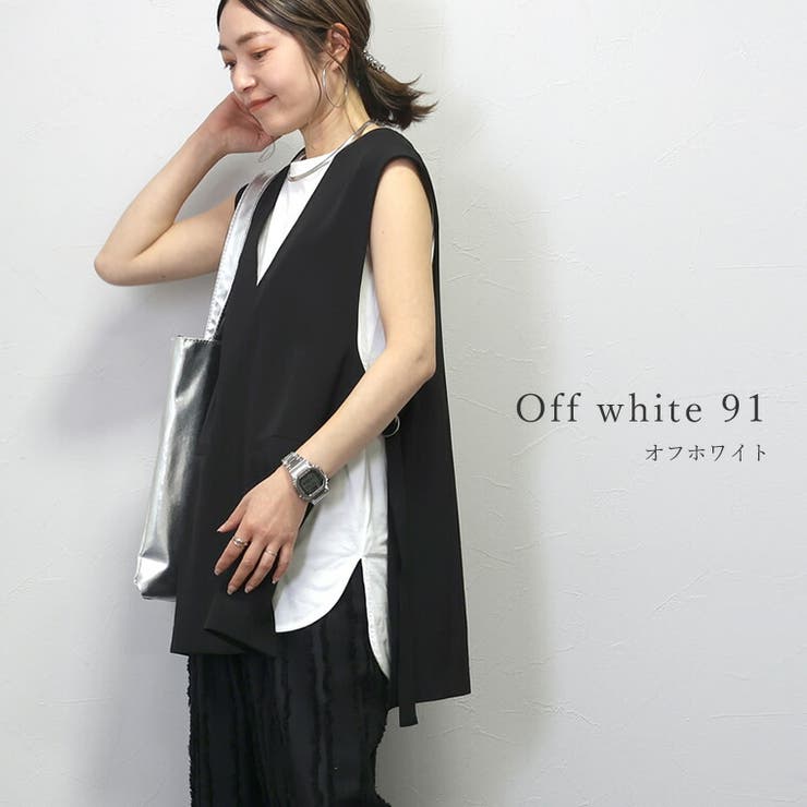 ラウンドヘム綿天竺ノースリーブプルオーバー | FUNNY COMPANY＋  | 詳細画像15 