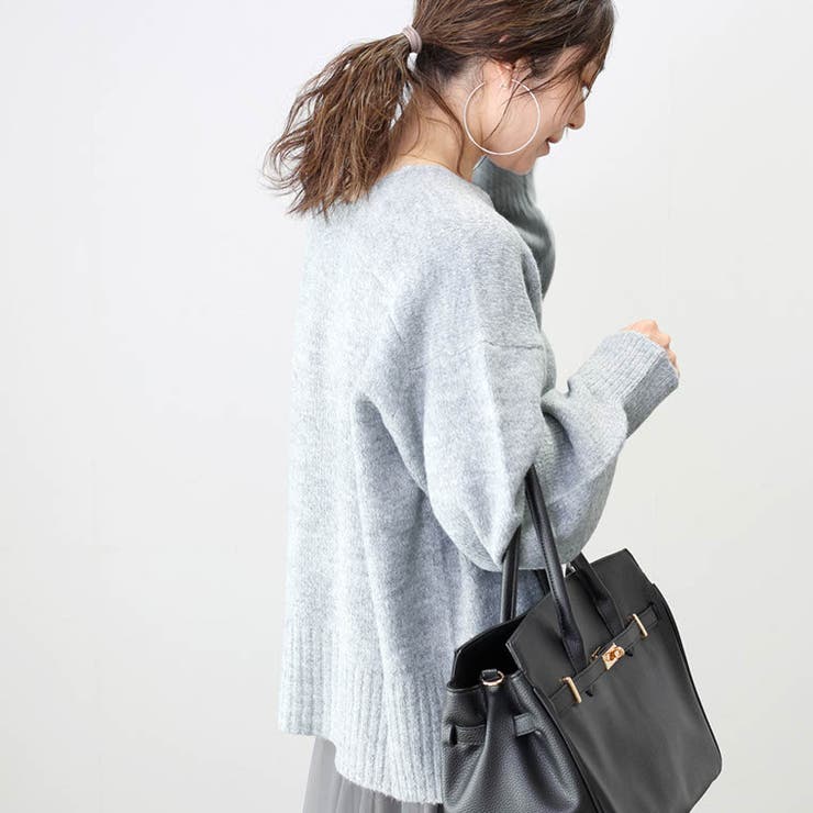 ミックスヤーン両Vネックニットプルオーバー | FUNNY COMPANY＋  | 詳細画像13 