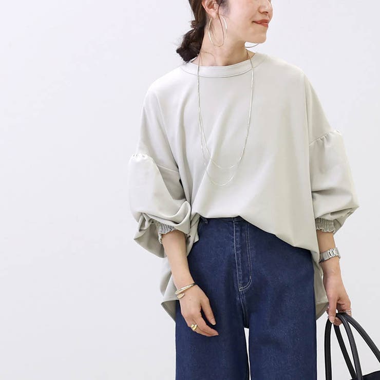 ダブルクロス後ろパールボタン2WAYブラウス | FUNNY COMPANY＋  | 詳細画像14 