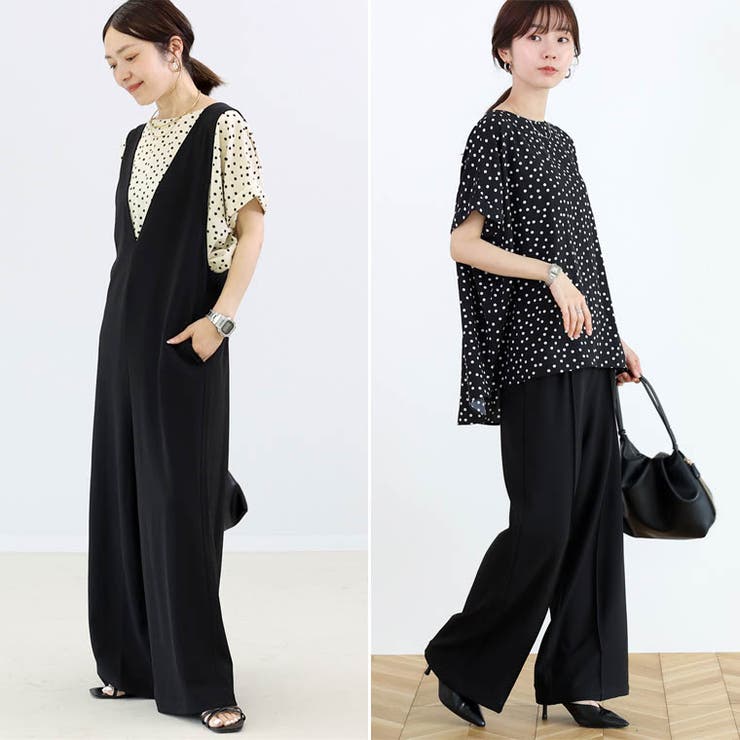 プリントデシン華奢見えドットブラウス | FUNNY COMPANY＋  | 詳細画像14 