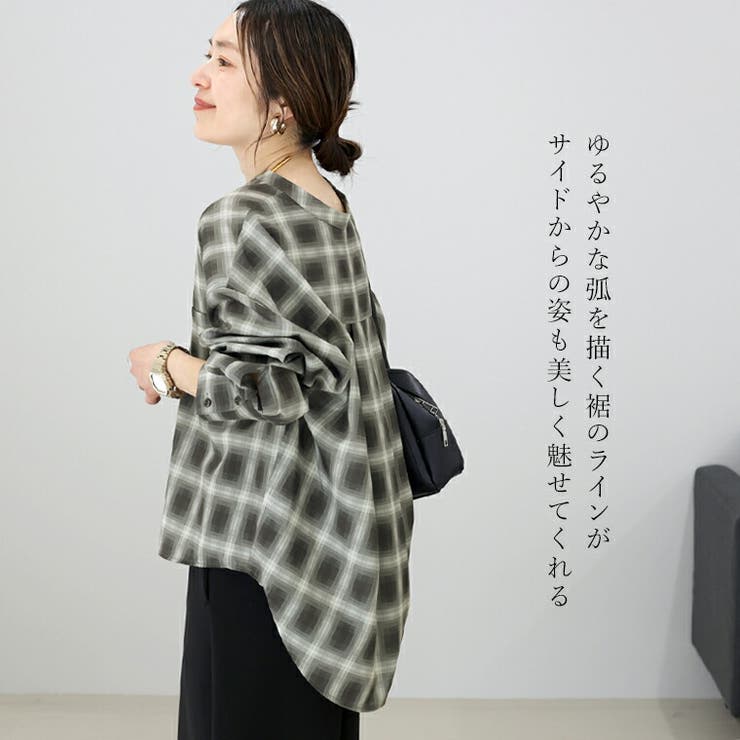 シアーチェックスキッパーシャツ | FUNNY COMPANY＋  | 詳細画像12 