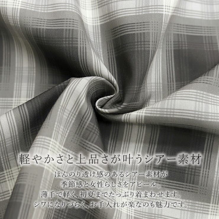 シアーチェックバックフリルブラウス | FUNNY COMPANY＋  | 詳細画像14 