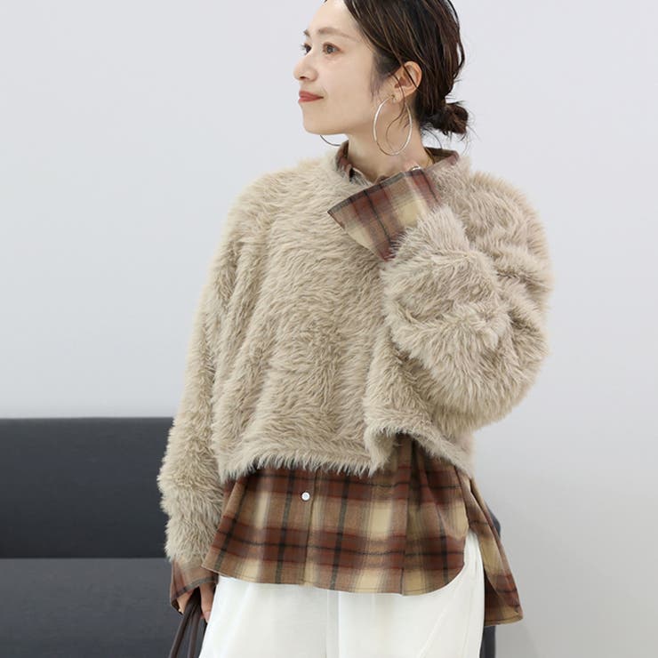 フェザーヤーンクルーネックプルオーバー  | FUNNY COMPANY＋  | 詳細画像3 