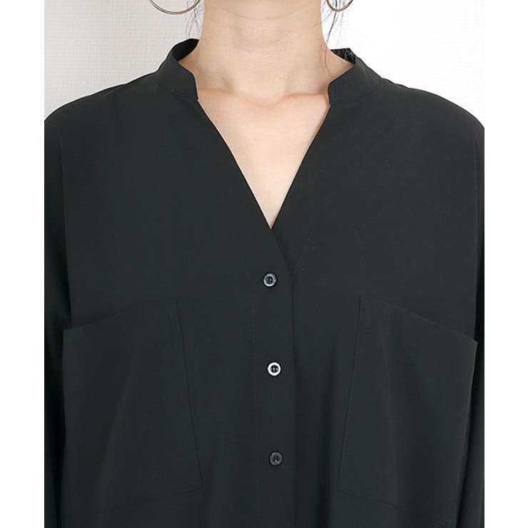 長袖ジョーゼット両ポケスキッパーワンピース | FUNNY COMPANY＋  | 詳細画像20 