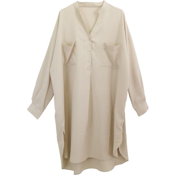 長袖ジョーゼット両ポケスキッパーワンピース | FUNNY COMPANY＋  | 詳細画像26 