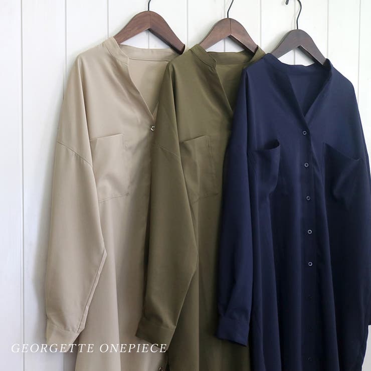 長袖ジョーゼット前開きワンピース 品番 Fnyw Funny Company ファニーカンパニー のレディースファッション通販 Shoplist ショップリスト