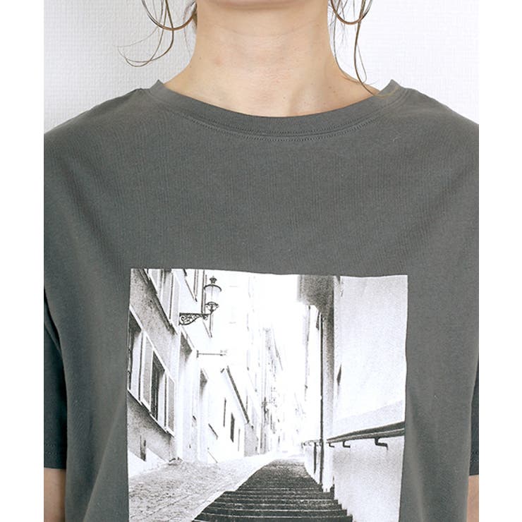 綿天竺ラウンドヘム2WAYフォトTシャツ
