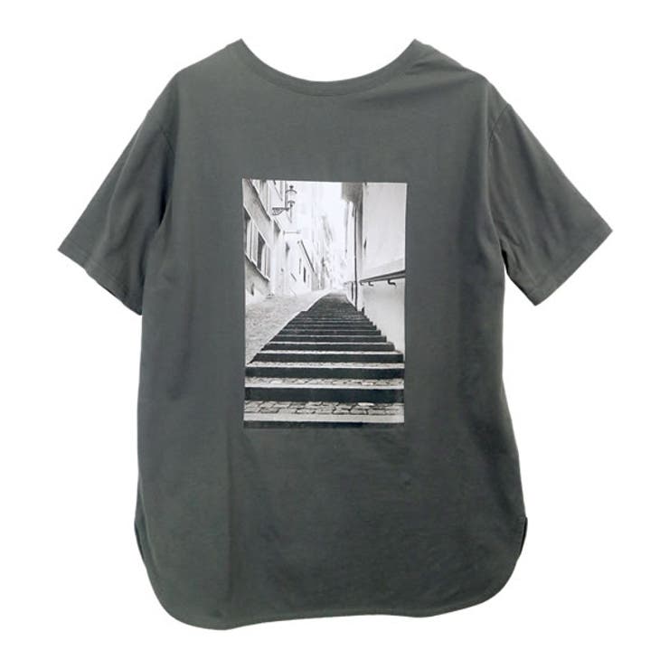 綿天竺ラウンドヘム2WAYフォトTシャツ