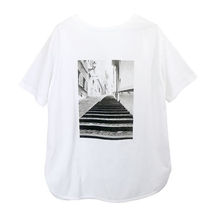 綿天竺ラウンドヘム2WAYフォトTシャツ