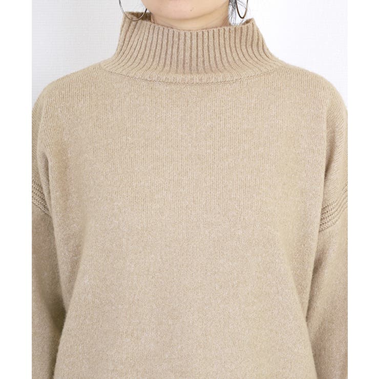 編地切替バックスリットハイネックプルオーバー | FUNNY COMPANY＋  | 詳細画像20 