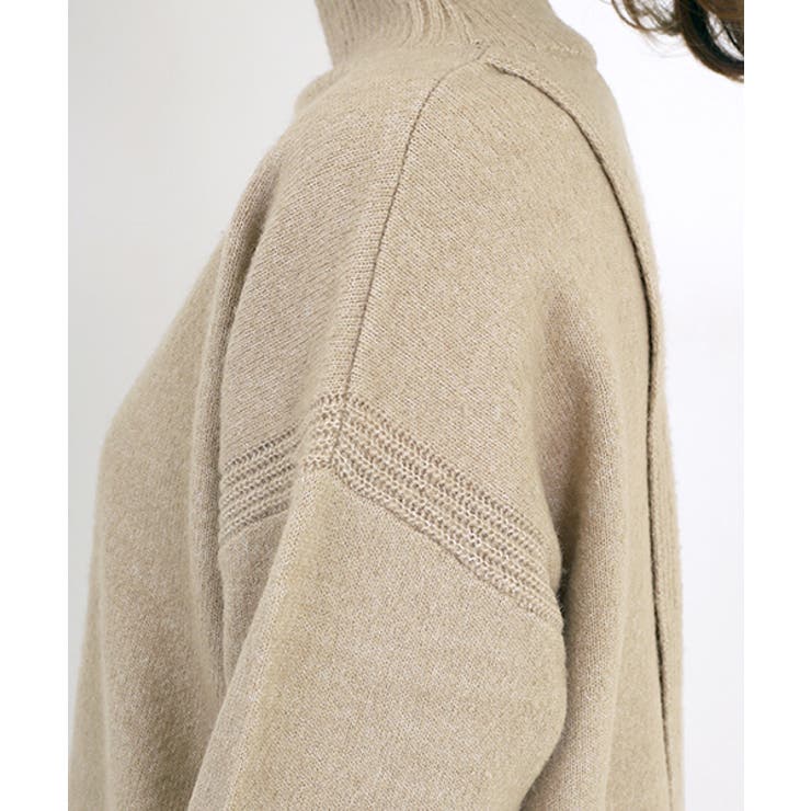 編地切替バックスリットハイネックプルオーバー | FUNNY COMPANY＋  | 詳細画像22 