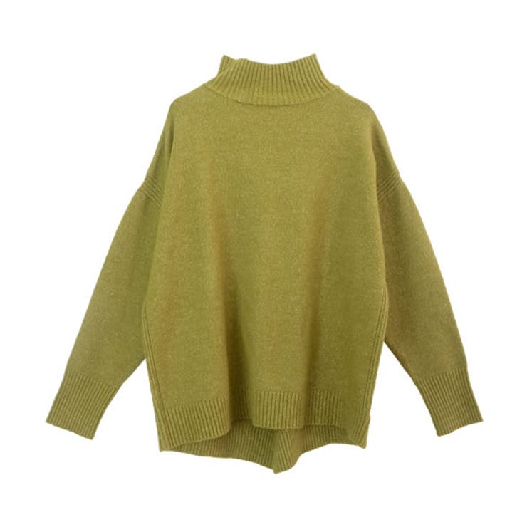 編地切替バックスリットハイネックプルオーバー | FUNNY COMPANY＋  | 詳細画像25 