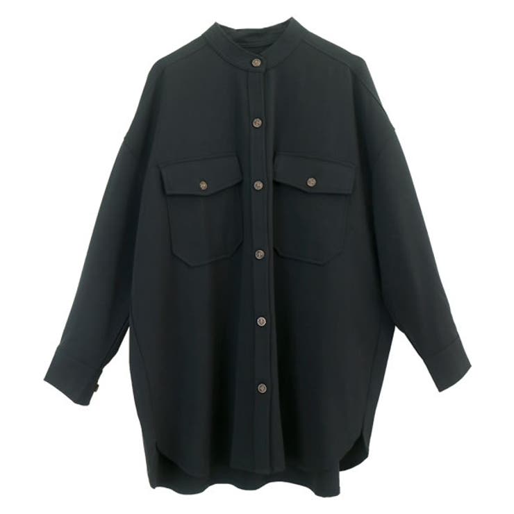 バンドカラーエステルスパンシャツチュニック | FUNNY COMPANY＋  | 詳細画像24 