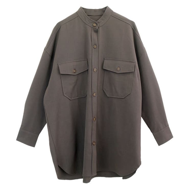 バンドカラーエステルスパンシャツチュニック | FUNNY COMPANY＋  | 詳細画像25 