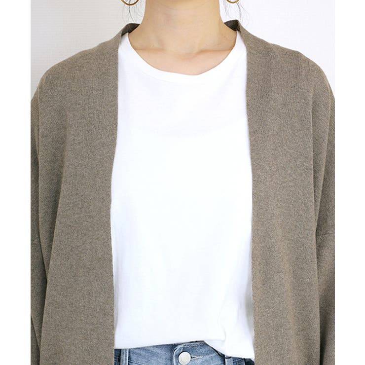 リブ袖ドルマンコクーンカーディガン | FUNNY COMPANY＋  | 詳細画像20 