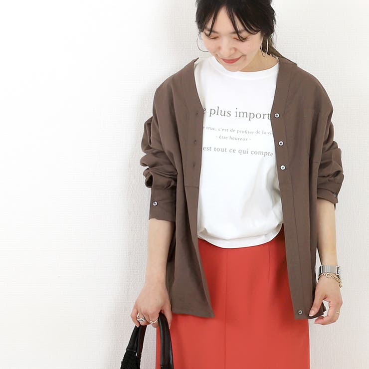 綿天竺ロゴプリントTシャツ