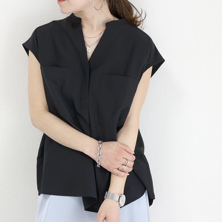 両ポケフレンチスキッパーブラウス | FUNNY COMPANY＋  | 詳細画像2 