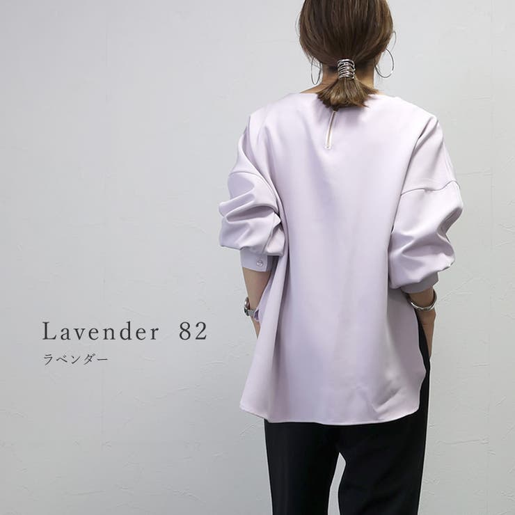 ジョーゼットバックファスナーブラウス[品番:FNYW0002586 ジョーゼットバックファスナーブラウス[品番:FNYW0002586