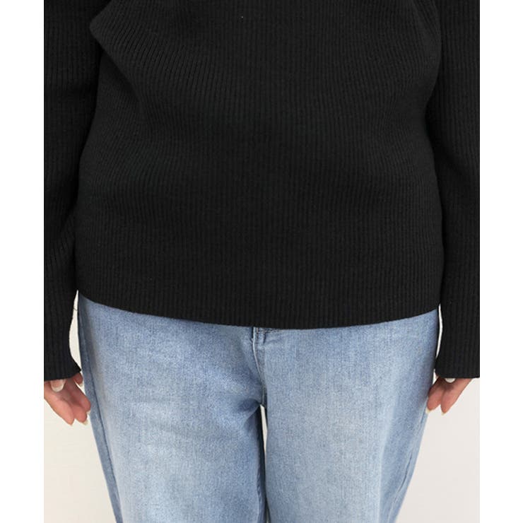 ハイネックリブ編みニットプルオーバー | FUNNY COMPANY＋  | 詳細画像23 