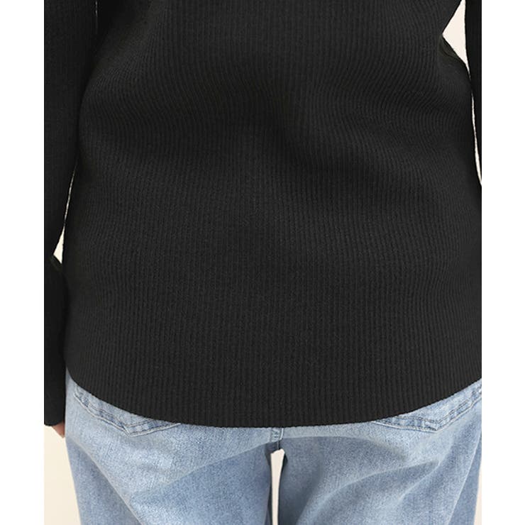 ハイネックリブ編みニットプルオーバー | FUNNY COMPANY＋  | 詳細画像25 