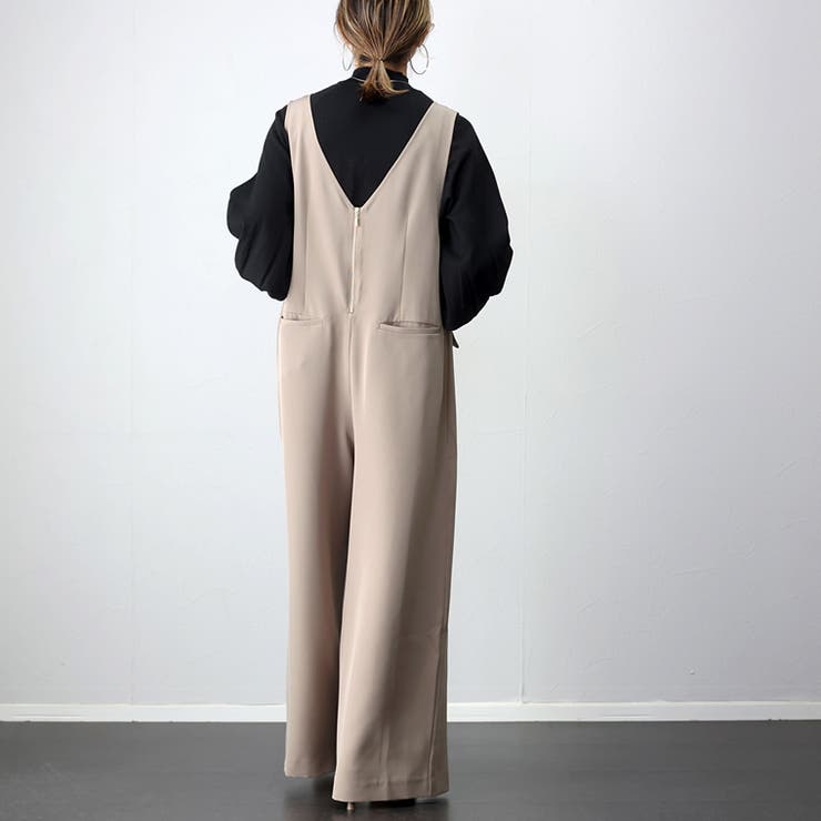 フロントジップ2WAYサロペット