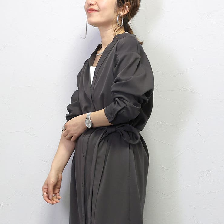 エステルスパンベルト付シャツワンピース | FUNNY COMPANY＋  | 詳細画像8 