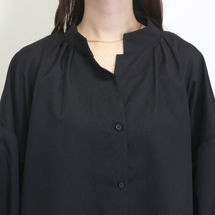 袖コンシャス杢無地ブラウス | FUNNY COMPANY＋  | 詳細画像21 