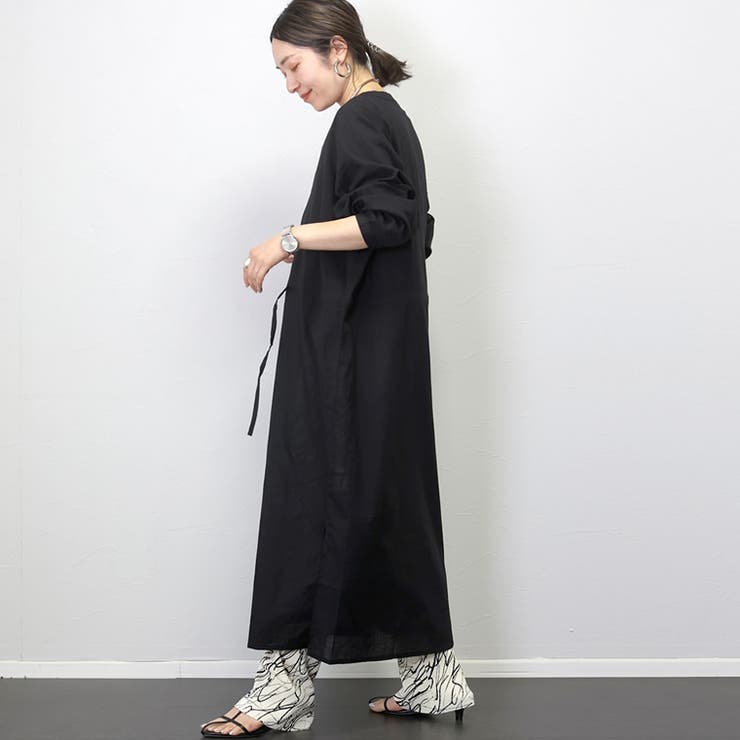 コットンスラブドロスト前開きワンピース | FUNNY COMPANY＋  | 詳細画像16 