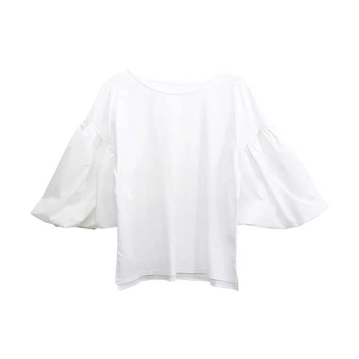 布帛切替バルーンスリーブブラウスカットソー | FUNNY COMPANY＋  | 詳細画像27 