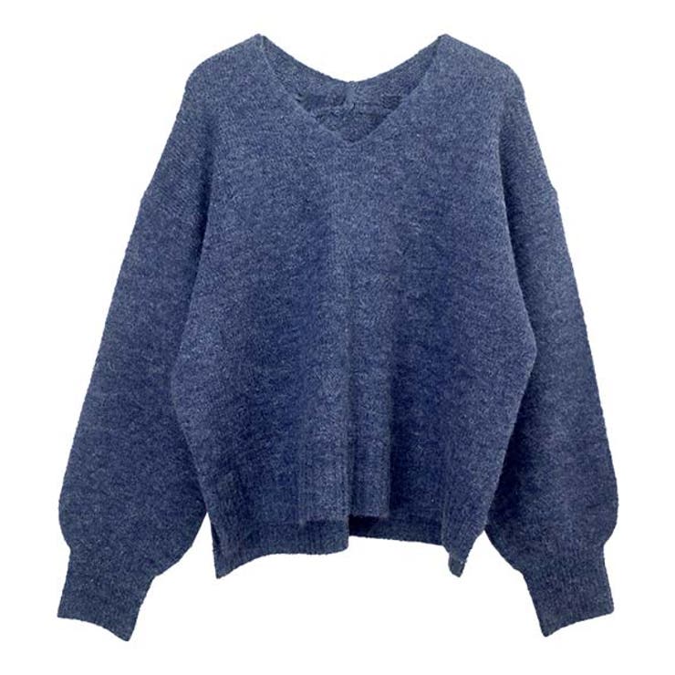 ミックスヤーン両Vネックニットプルオーバー | FUNNY COMPANY＋  | 詳細画像25 