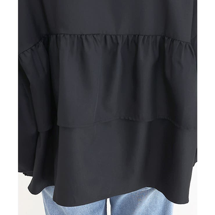 杢無地バックフリル前開きブラウス | FUNNY COMPANY＋  | 詳細画像24 