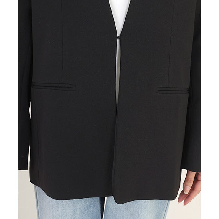 ダブルクロスノーカラージャケット | FUNNY COMPANY＋  | 詳細画像22 