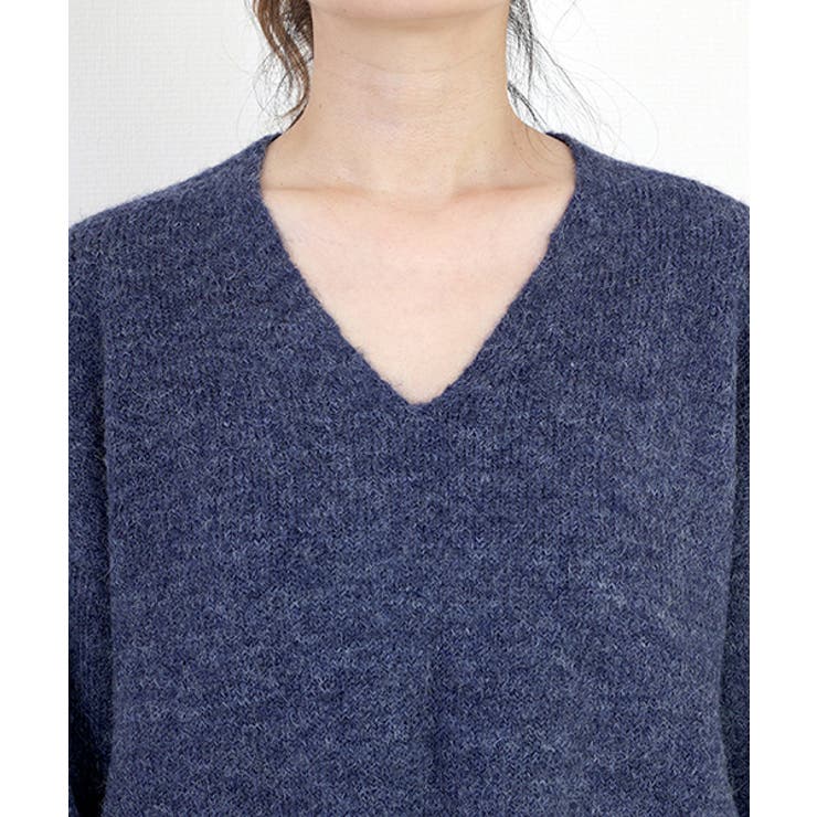 ミックスヤーン両Vネックニットプルオーバー | FUNNY COMPANY＋  | 詳細画像21 