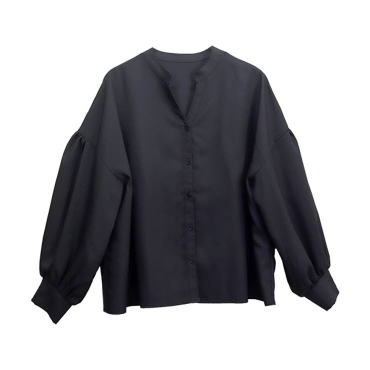 杢無地バックフリル前開きブラウス | FUNNY COMPANY＋  | 詳細画像25 