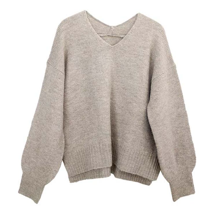 ミックスヤーン両Vネックニットプルオーバー | FUNNY COMPANY＋  | 詳細画像27 